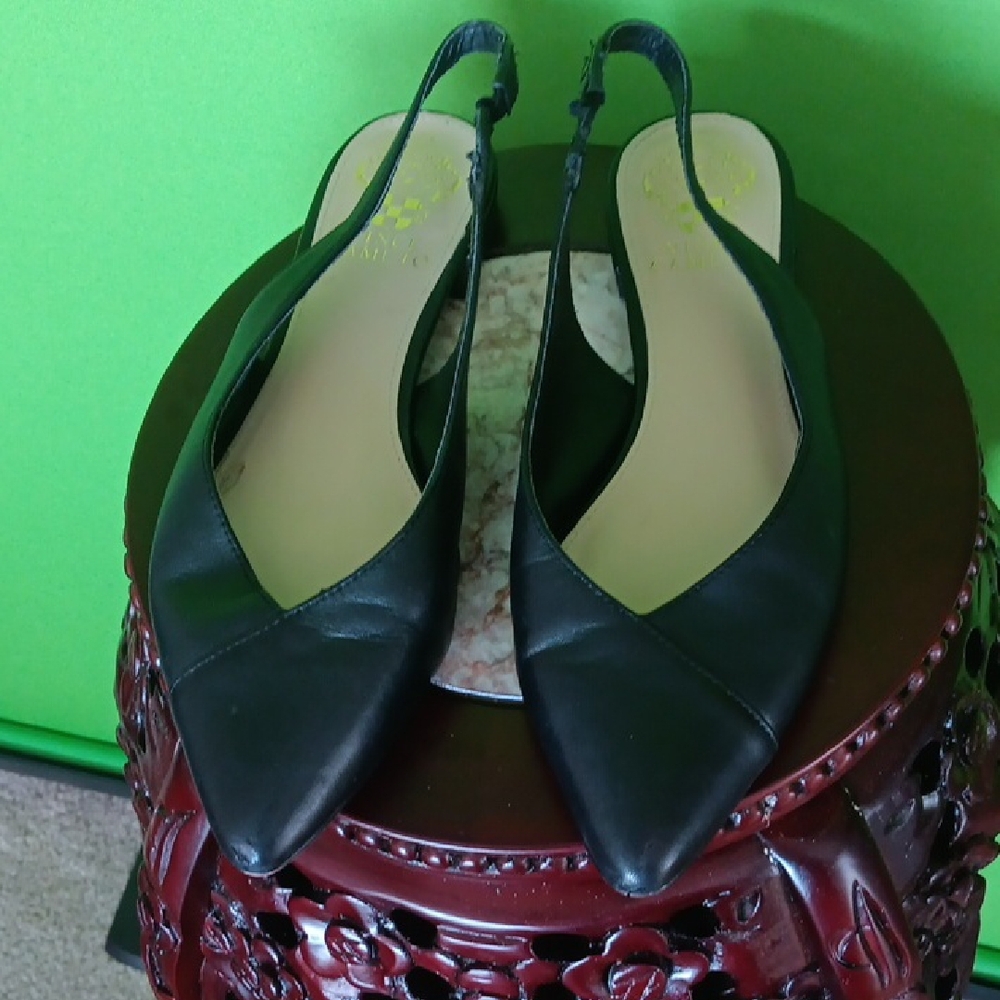 Vince Camuto Black Slingback Mules, Sz.8